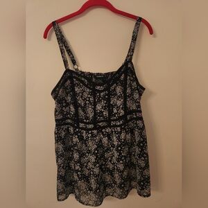Torrid Black and White Camisole Bustier Top